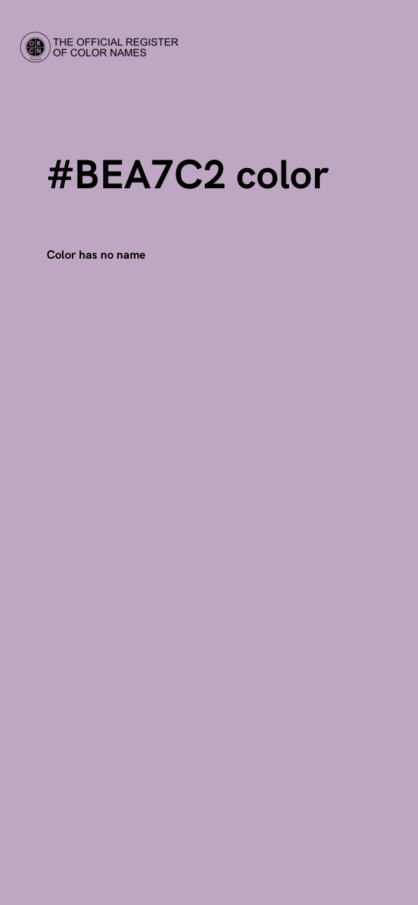 #BEA7C2 color image