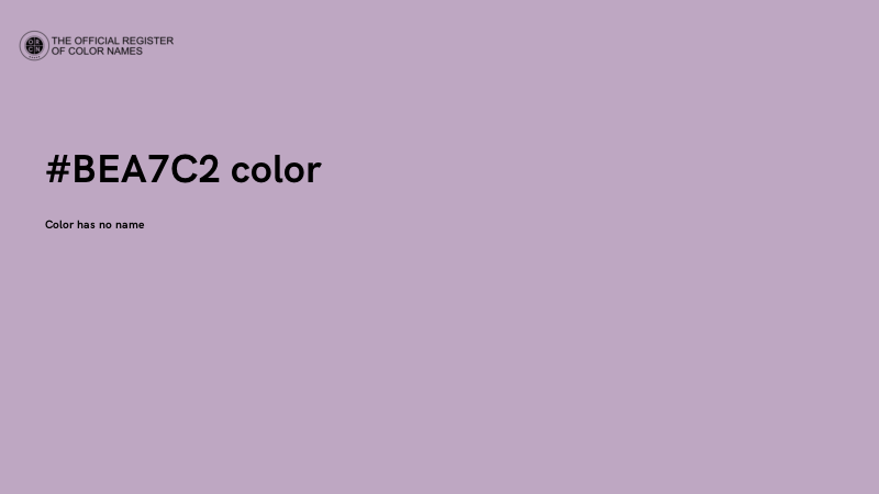 #BEA7C2 color image
