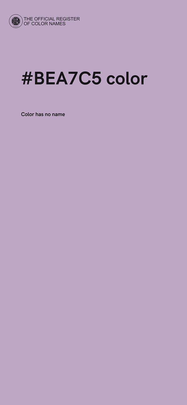 #BEA7C5 color image
