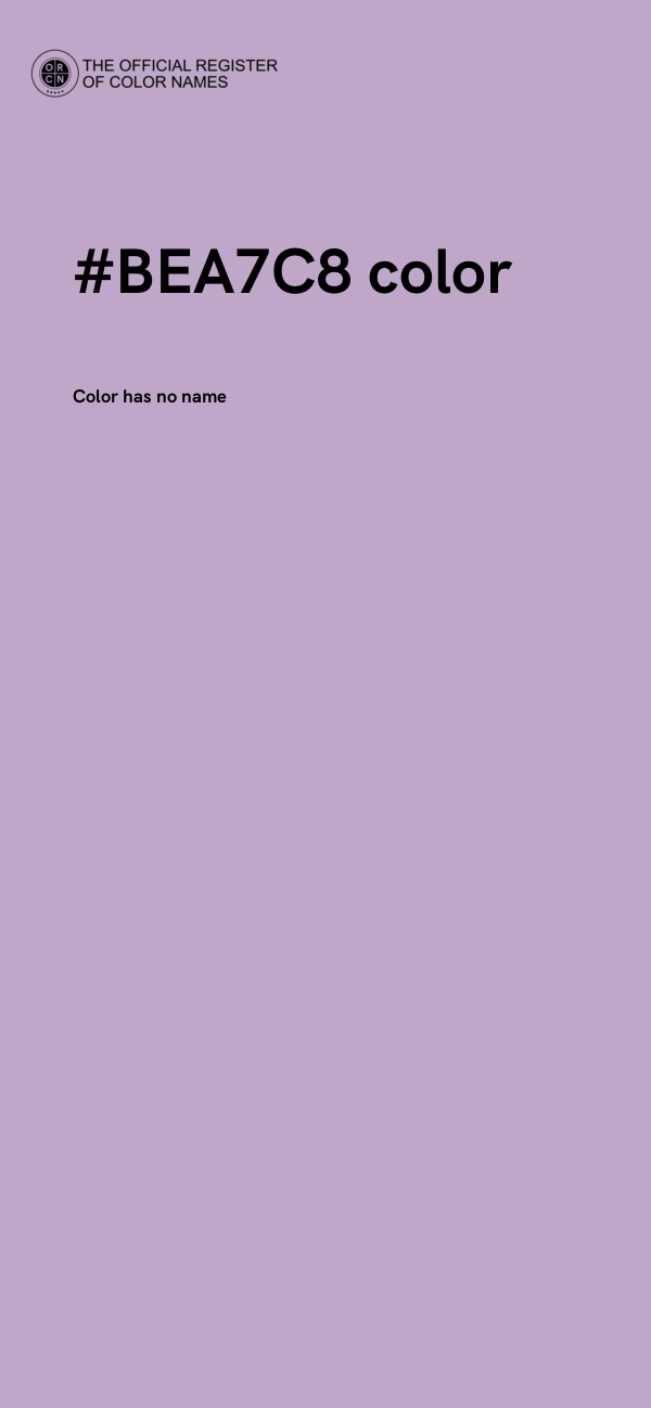 #BEA7C8 color image