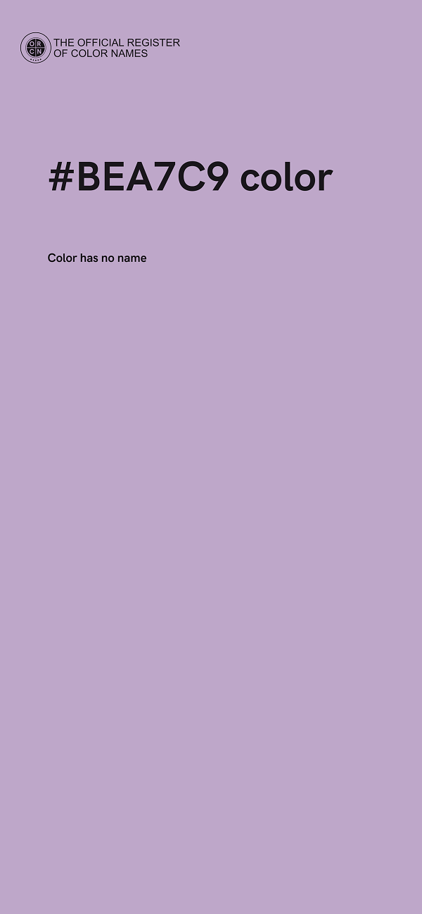 #BEA7C9 color image
