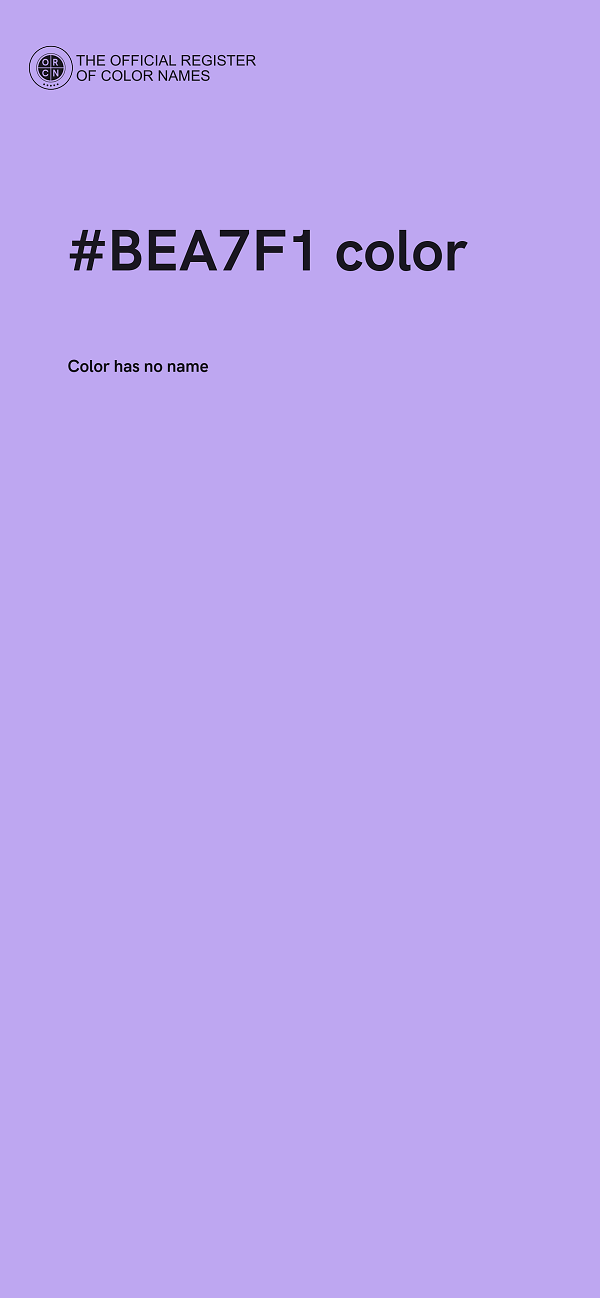 #BEA7F1 color image