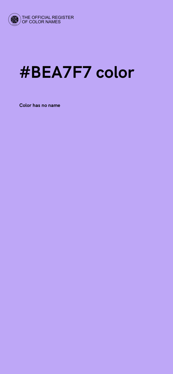#BEA7F7 color image