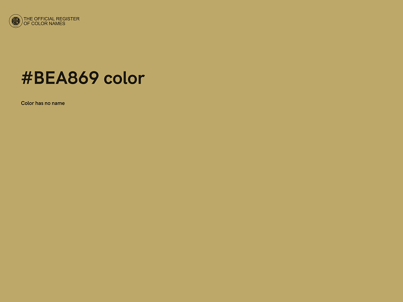 #BEA869 color image