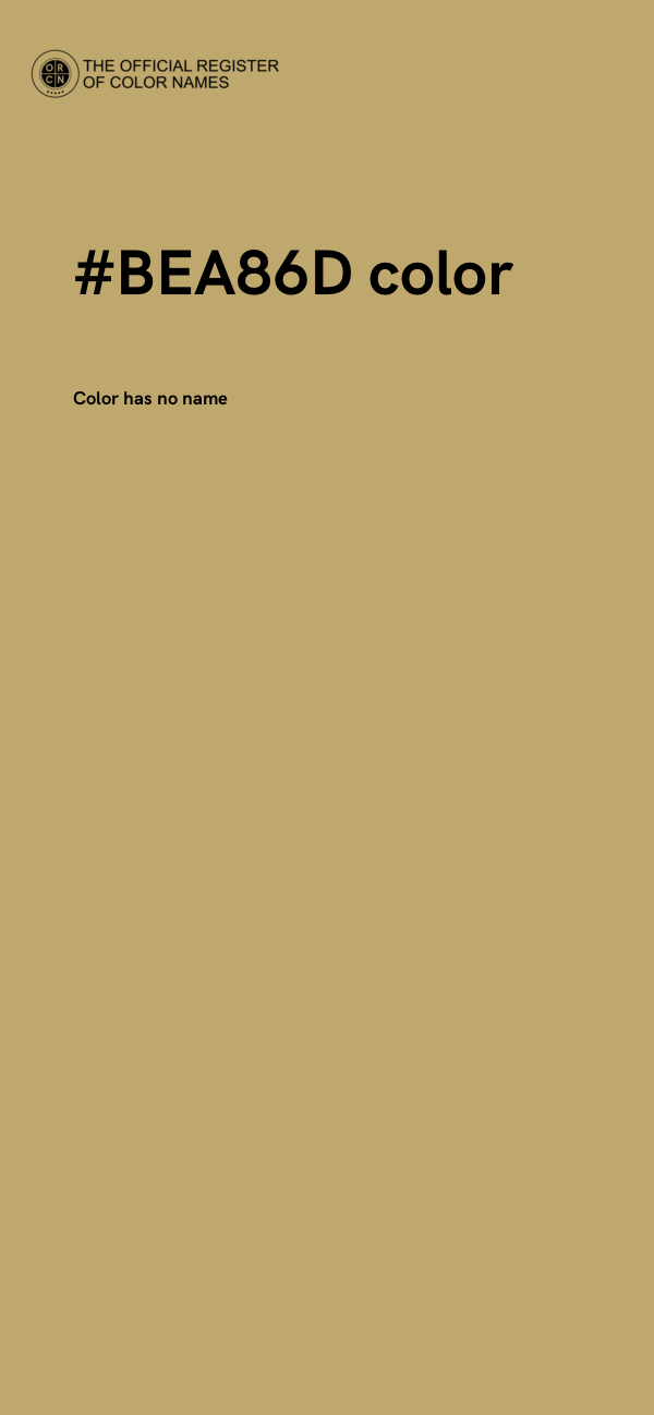 #BEA86D color image