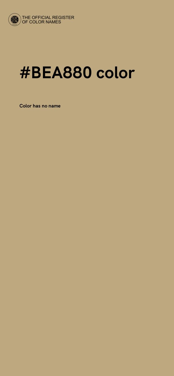 #BEA880 color image
