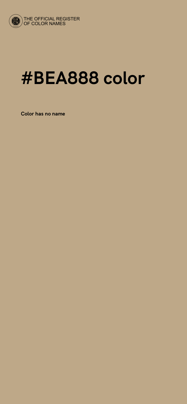 #BEA888 color image
