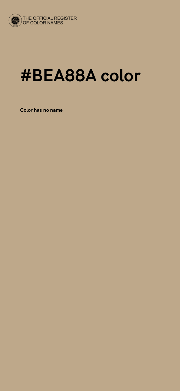 #BEA88A color image