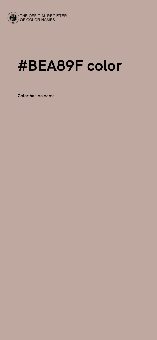 #BEA89F color image