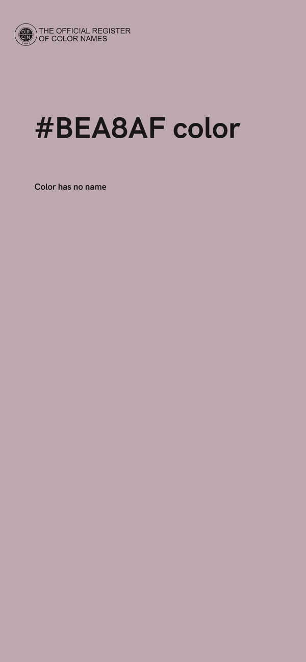 #BEA8AF color image