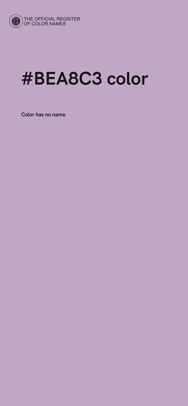 #BEA8C3 color image
