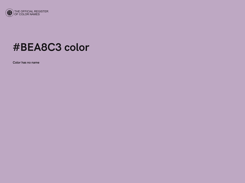 #BEA8C3 color image