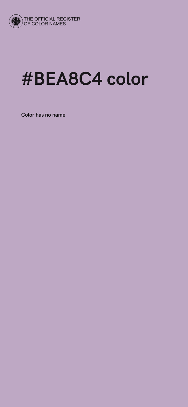 #BEA8C4 color image