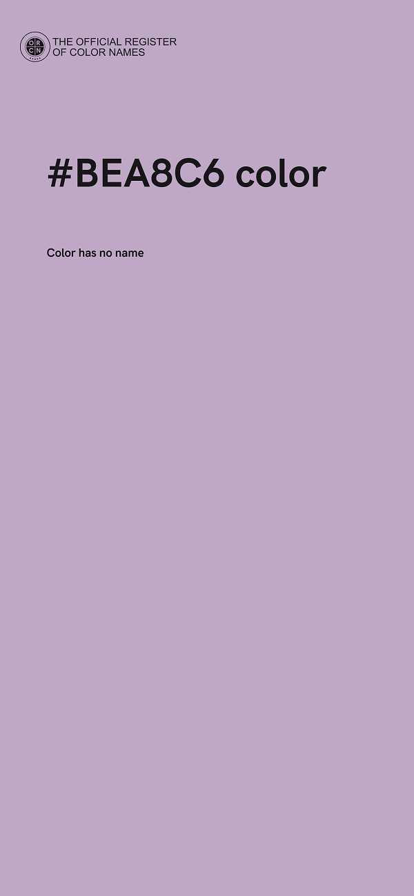 #BEA8C6 color image
