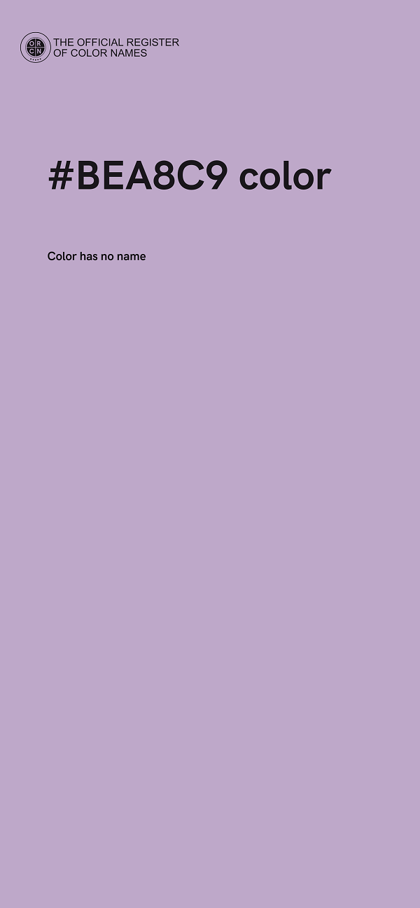 #BEA8C9 color image