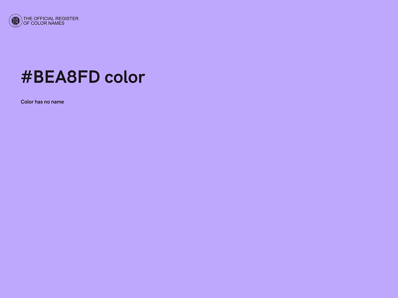 #BEA8FD color image