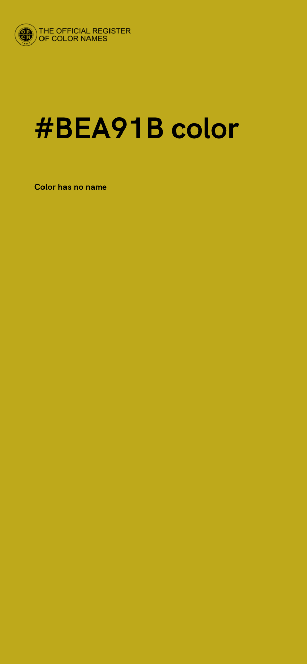 #BEA91B color image