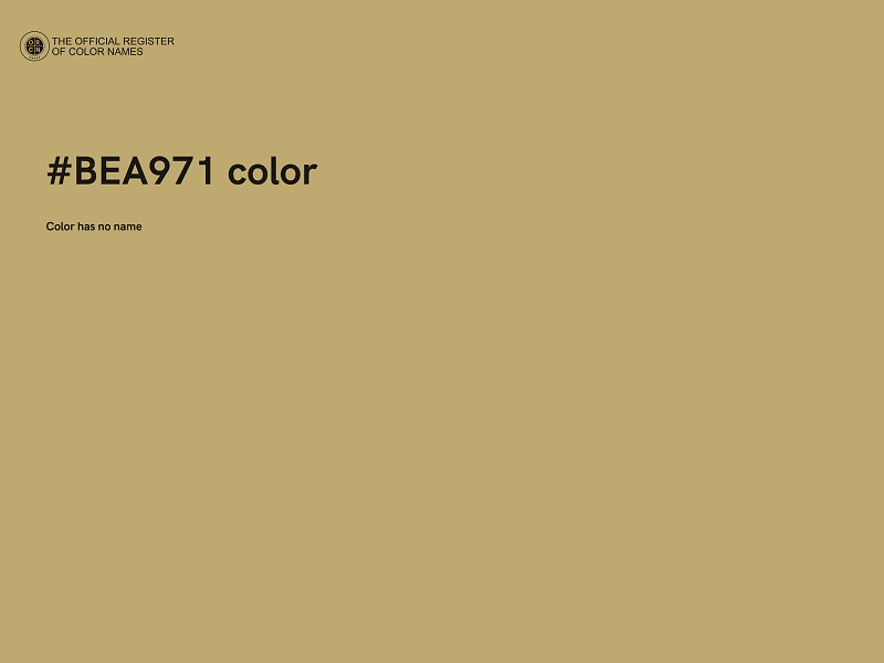 #BEA971 color image
