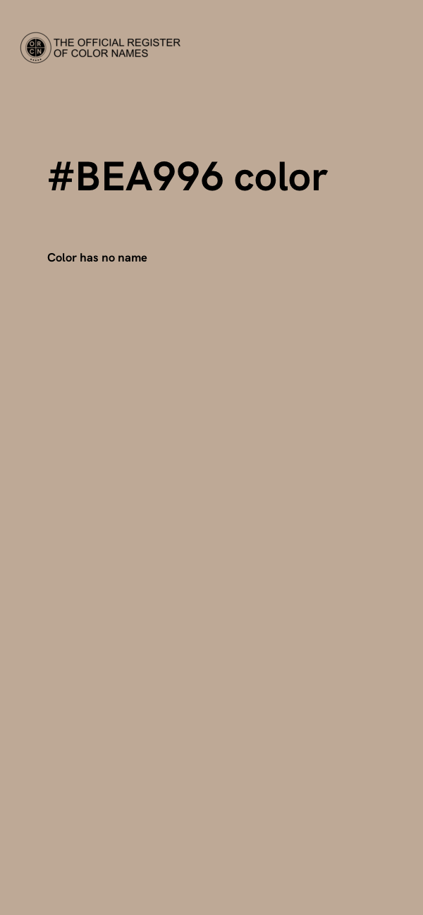 #BEA996 color image