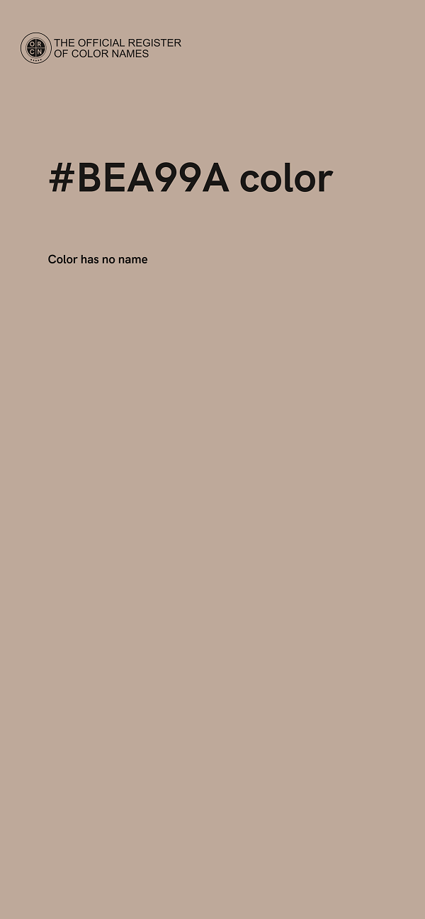 #BEA99A color image