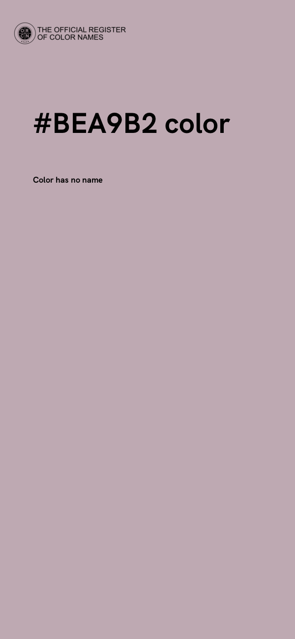 #BEA9B2 color image