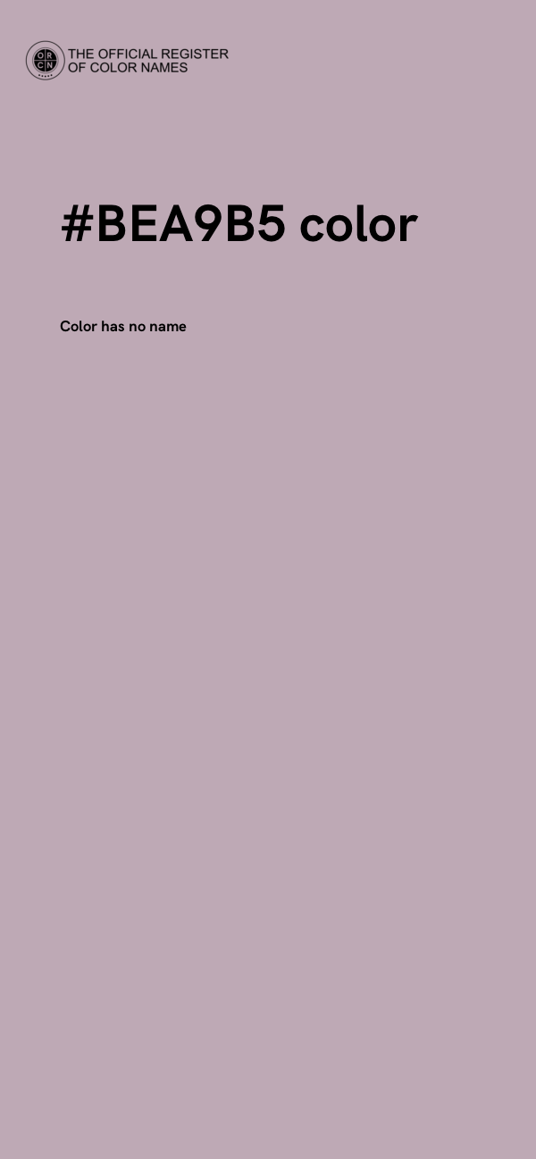 #BEA9B5 color image