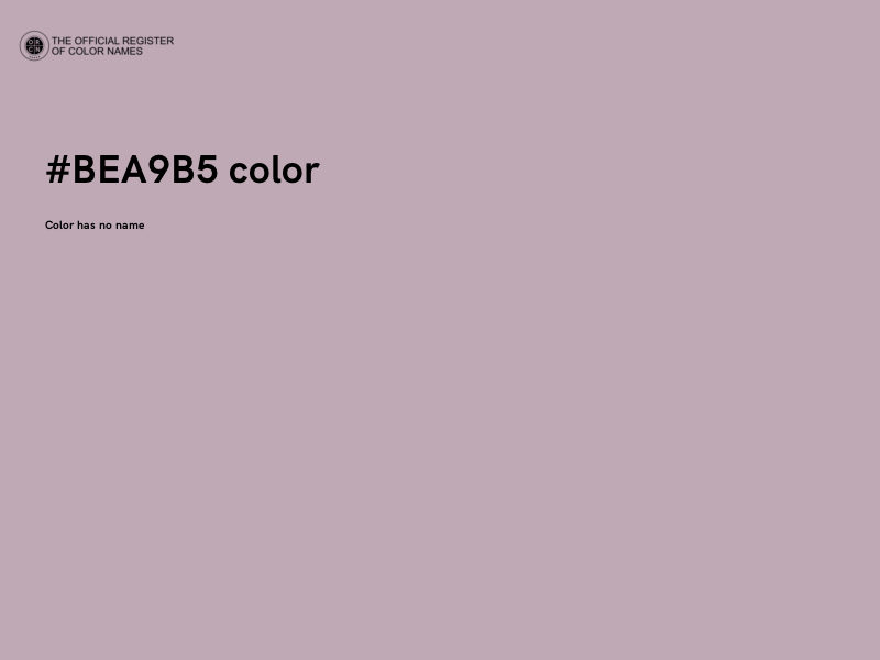 #BEA9B5 color image