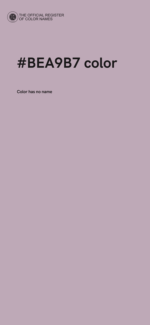 #BEA9B7 color image