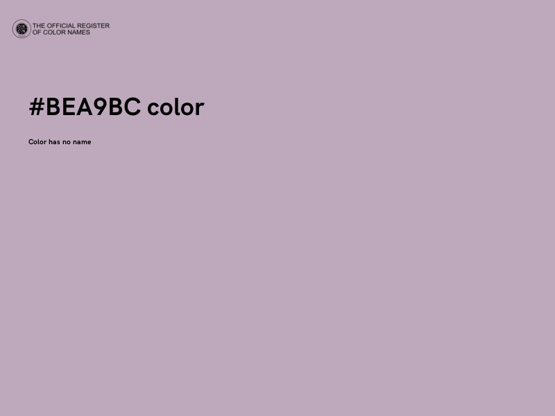 #BEA9BC color image
