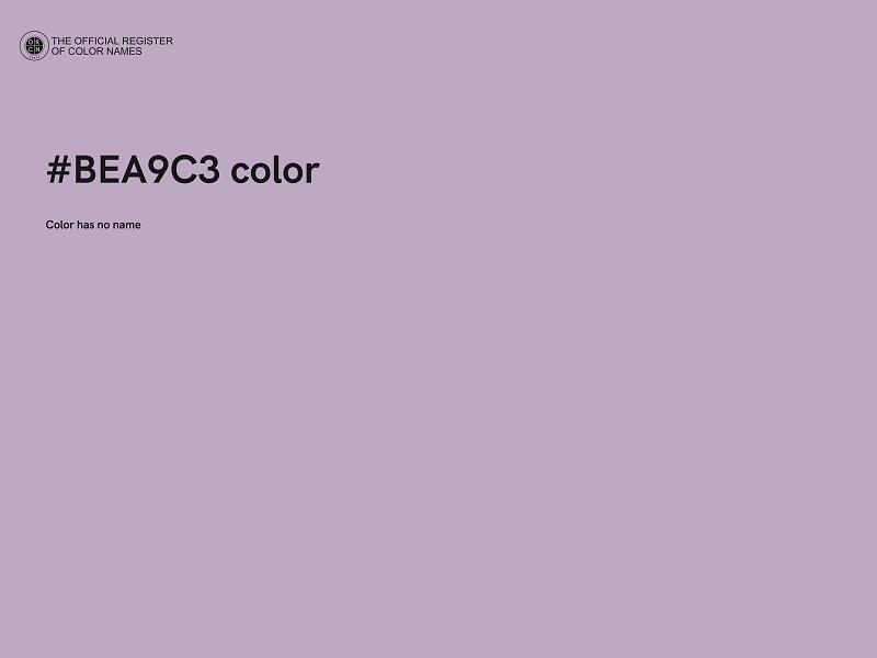 #BEA9C3 color image