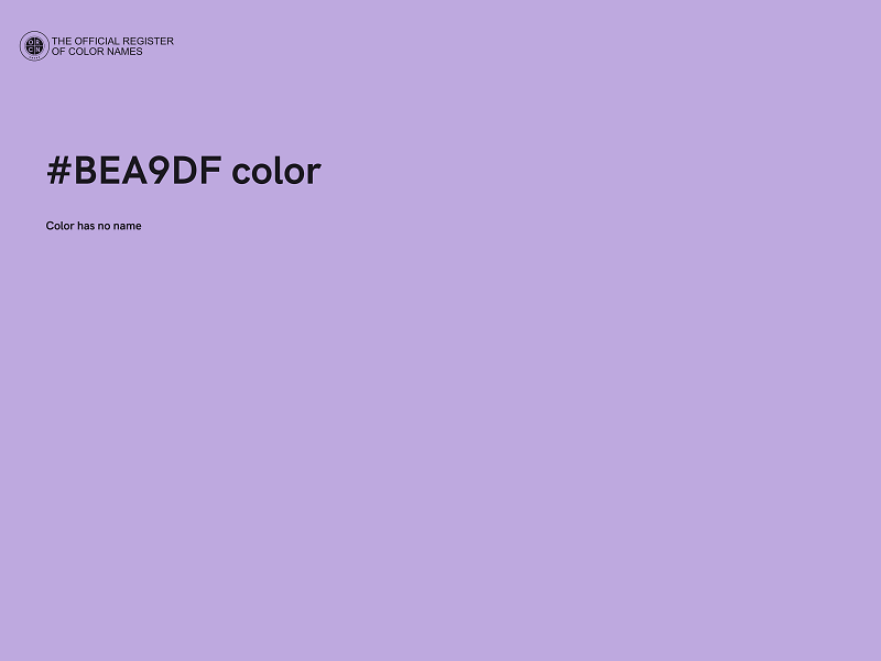 #BEA9DF color image