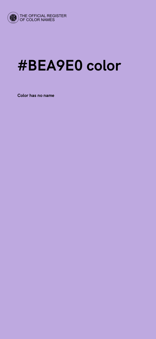#BEA9E0 color image