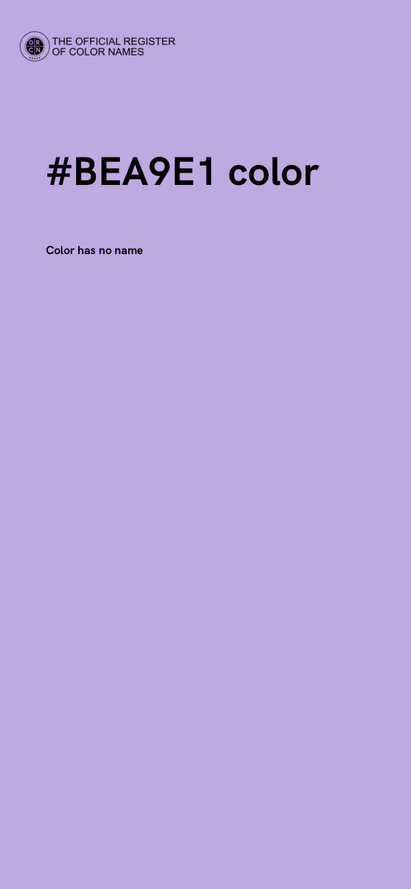#BEA9E1 color image