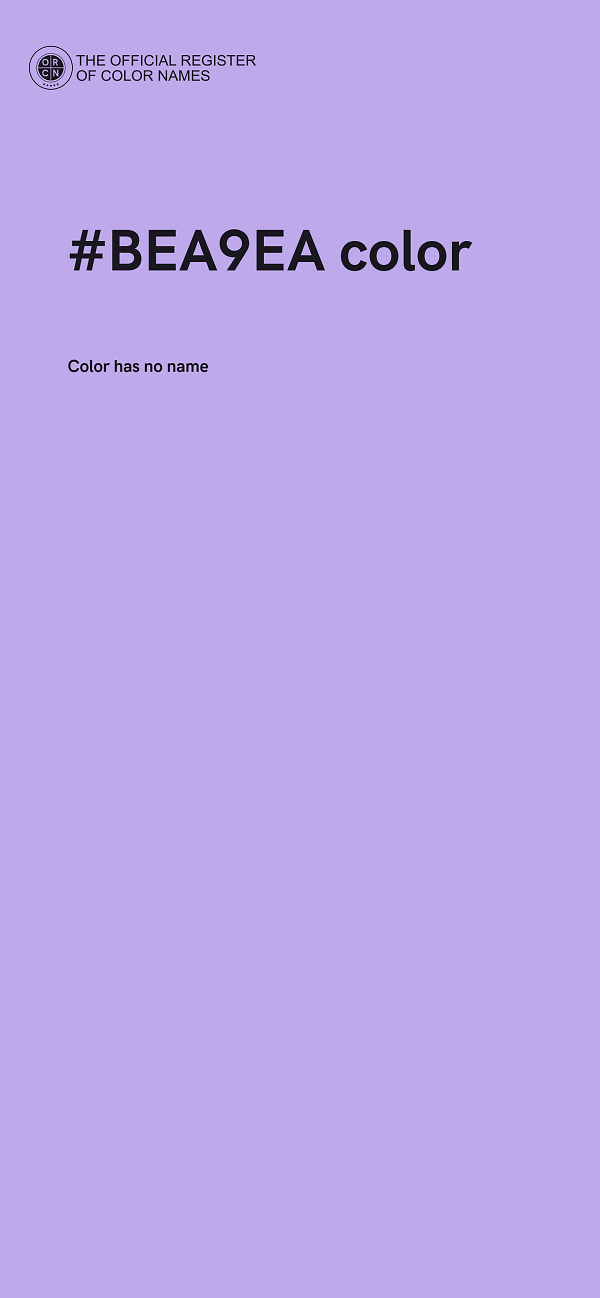 #BEA9EA color image