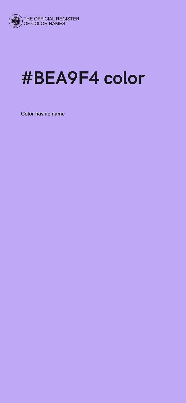 #BEA9F4 color image