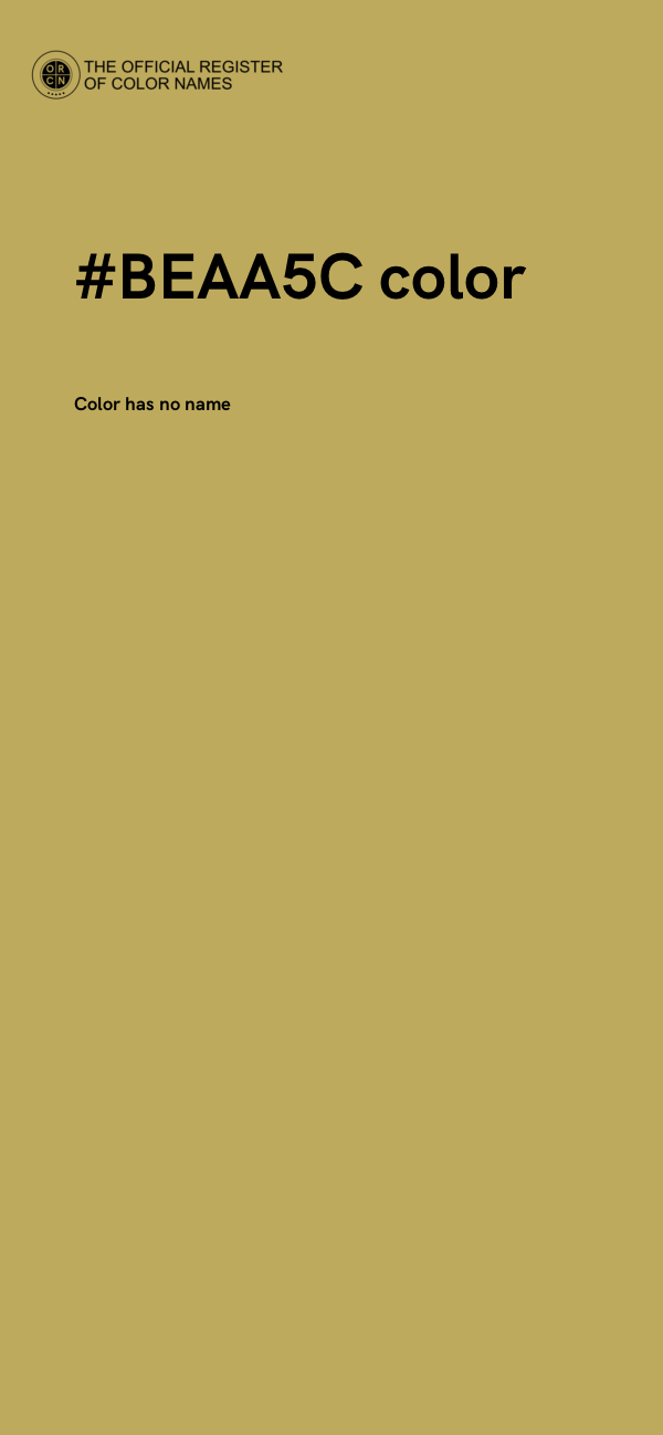 #BEAA5C color image