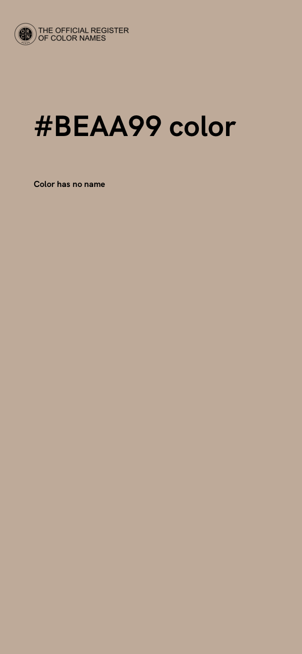 #BEAA99 color image