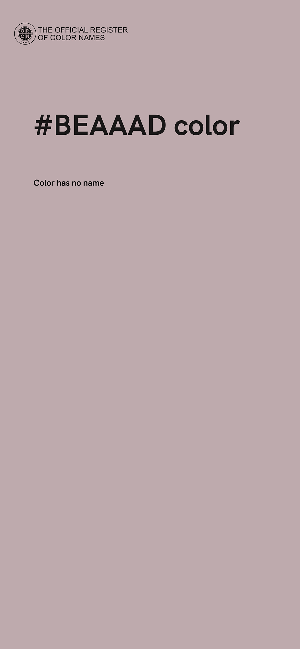#BEAAAD color image