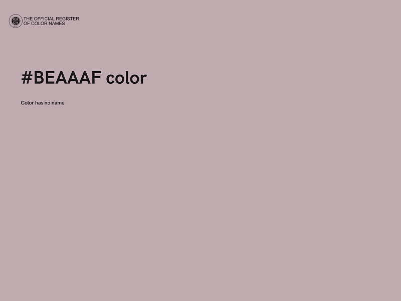 #BEAAAF color image