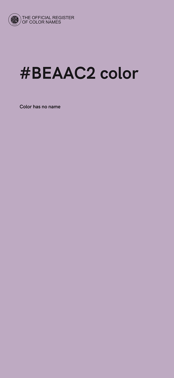 #BEAAC2 color image