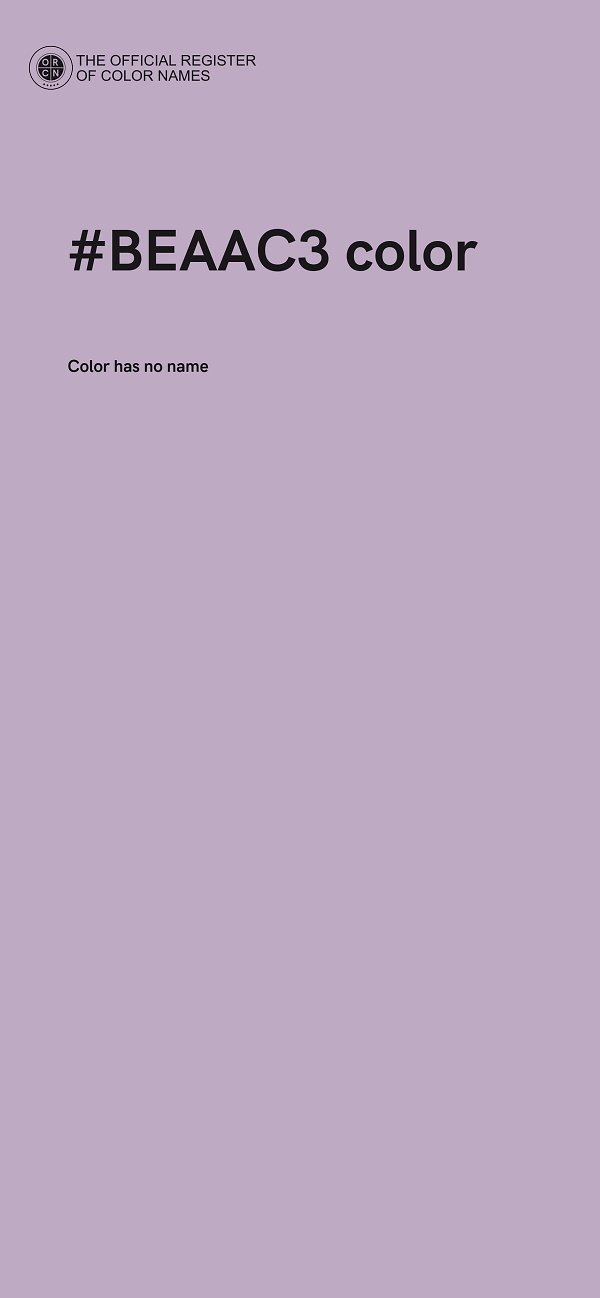 #BEAAC3 color image