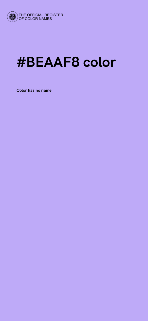 #BEAAF8 color image