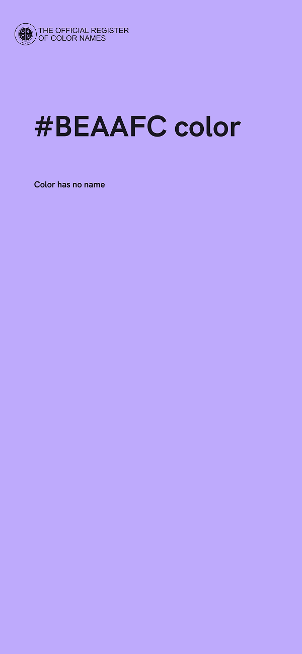 #BEAAFC color image