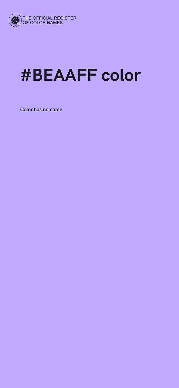 #BEAAFF color image
