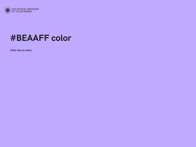 #BEAAFF color image