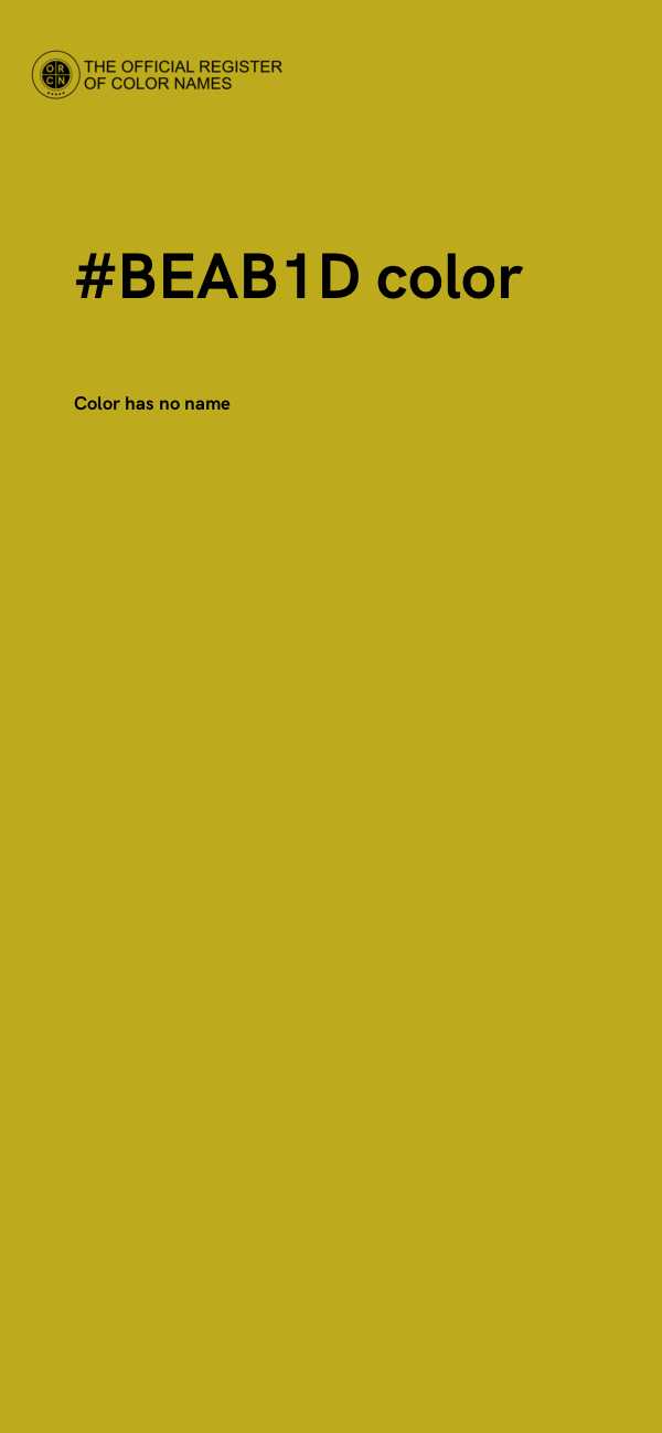 #BEAB1D color image
