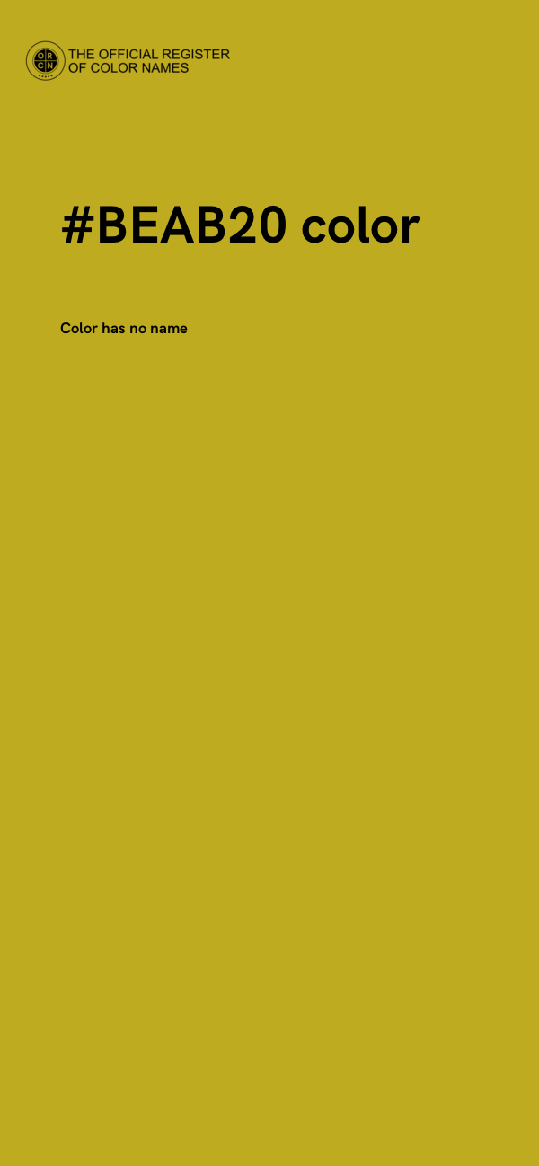#BEAB20 color image