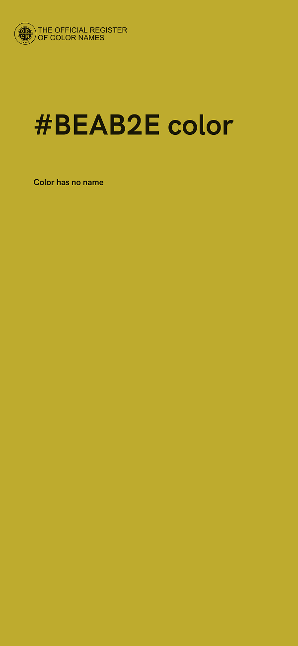#BEAB2E color image
