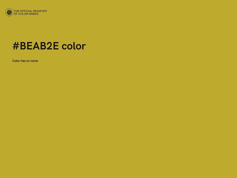 #BEAB2E color image