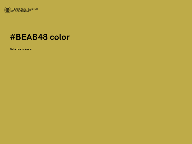 #BEAB48 color image